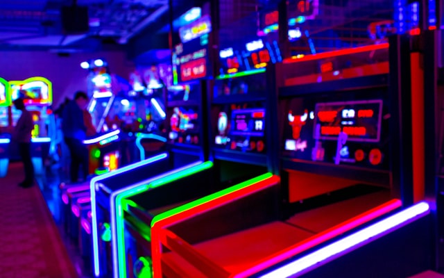 Lighted arcade machines