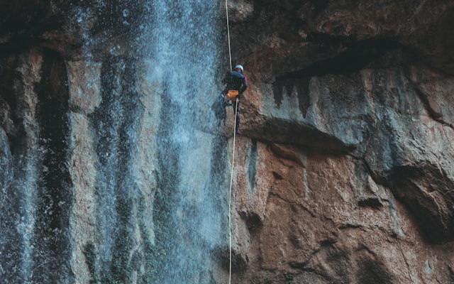 People holding hands running in park