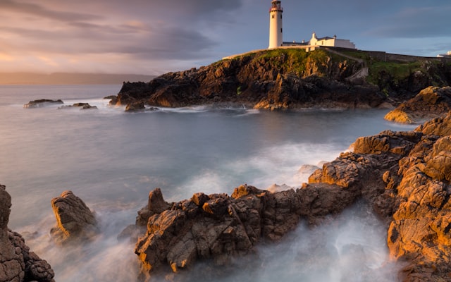 Green park with walking paths
