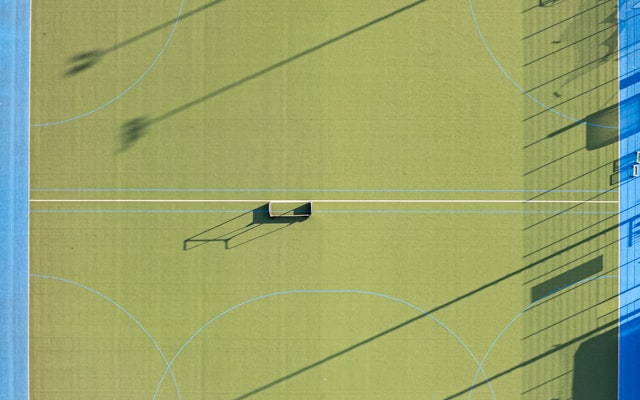 Soccer field from above