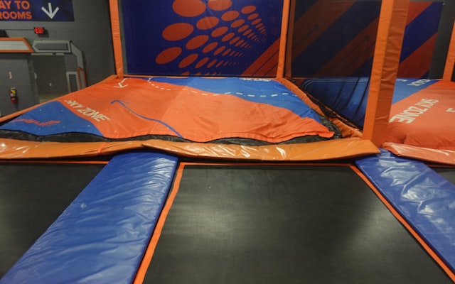 Kids bouncing on trampoline