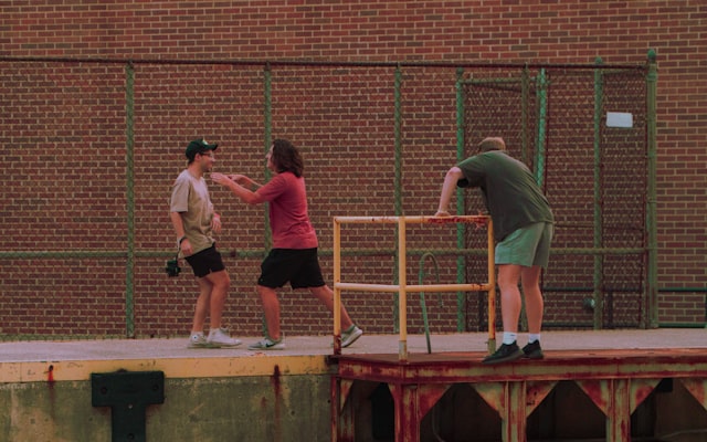 Trampoline park action