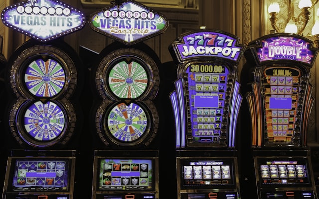 Casino chips and table