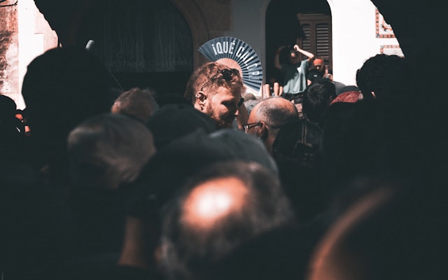 Crowd gathered at an event