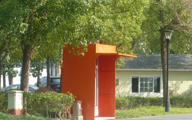 Urban park with trees