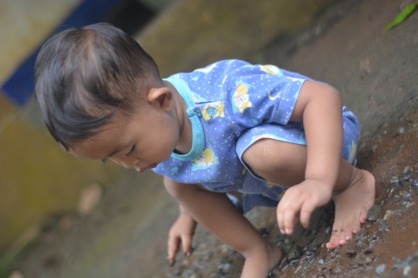 Kids playing and exploring
